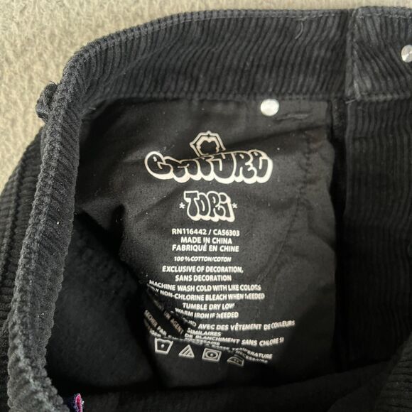 Empyre Corduroy Pants Womens 2 Black High Rise Tori Skater 26 X 30 Streetwear - Picture 6 of 12